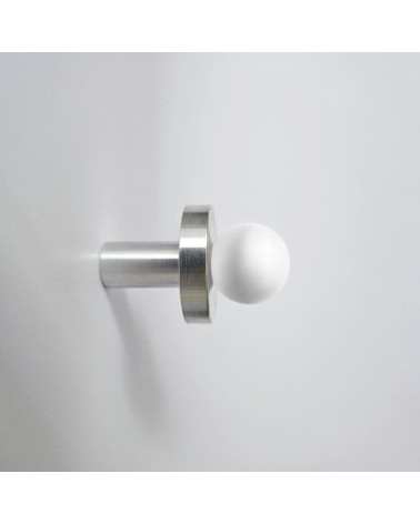 POLA Stainless Steel and White Brass Wall Hook