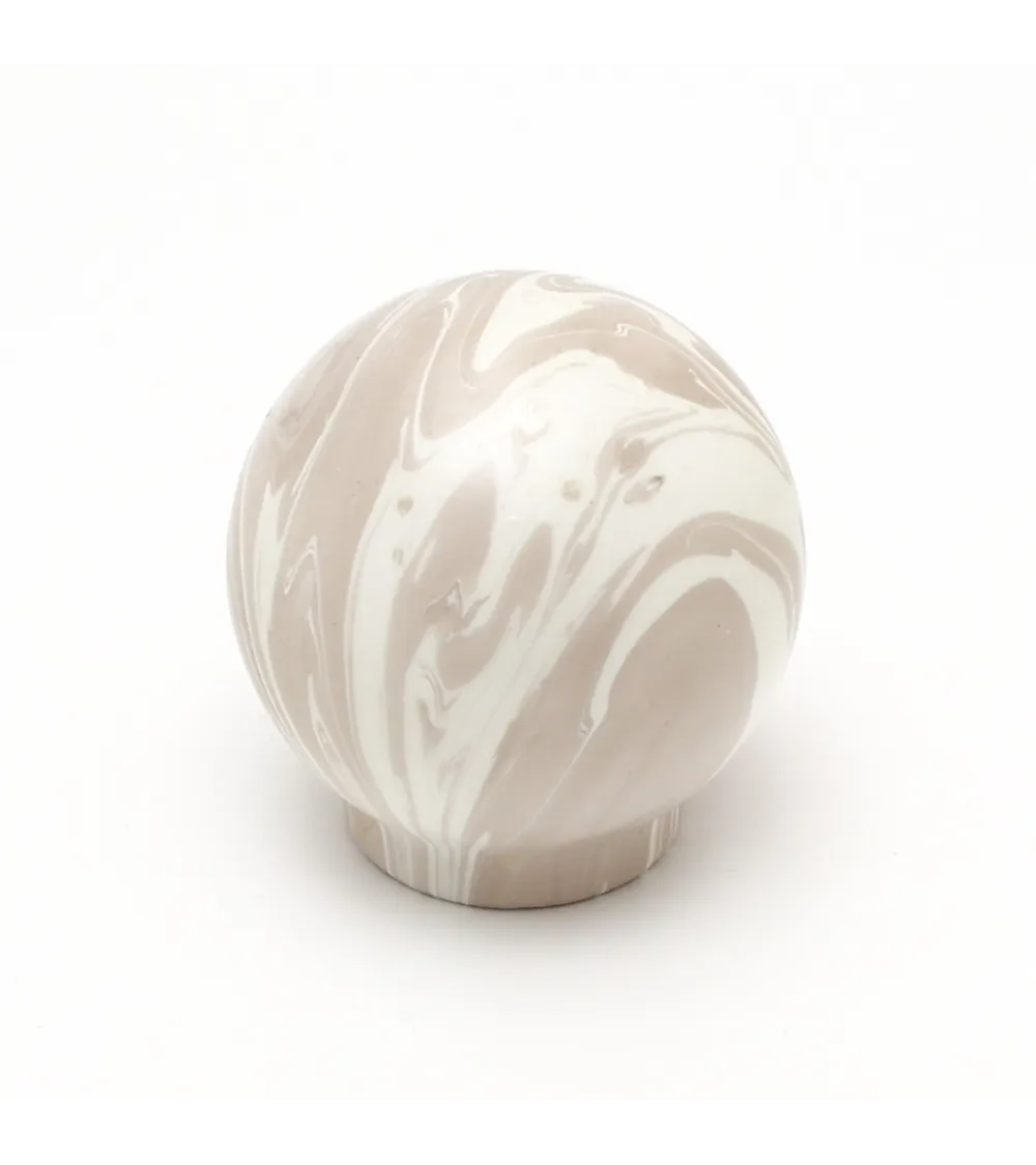 Grey beech wood furniture knob - designer handle
