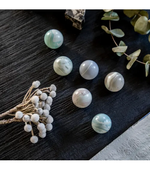 Grey beech wood furniture knob - designer handle