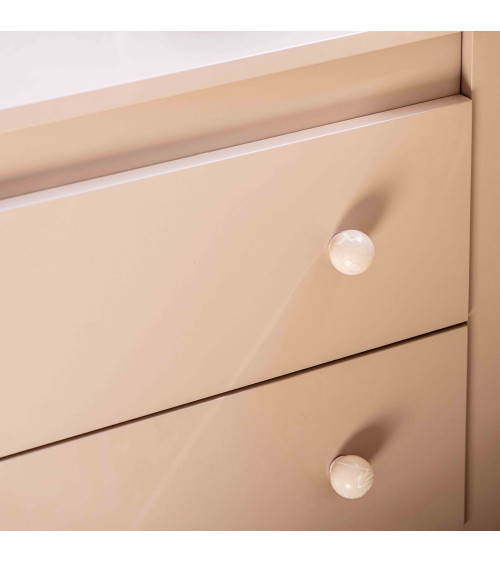 Rose taupe beech wood furniture knob design handle