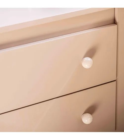 Rose taupe beech wood furniture knob design handle