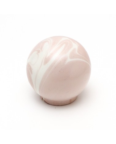 Taupe Rose beech wood furniture knob - designer handle