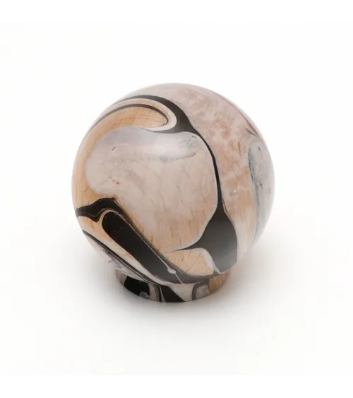 Furniture knob in Chino Black Beech wood - design handle