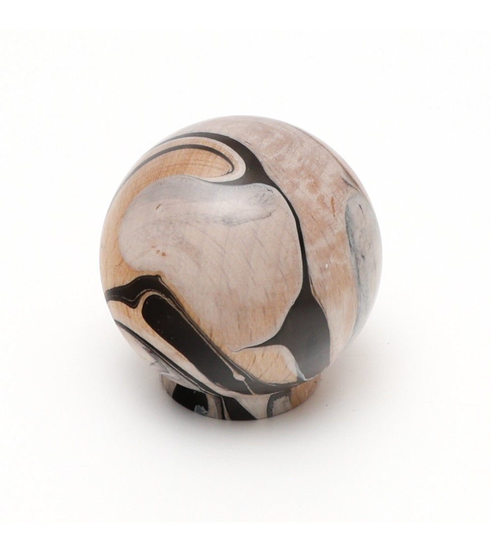 Furniture knob in Chino Black Beech wood - design handle