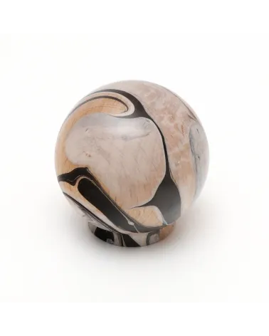 Furniture knob in Chino Black Beech wood - design handle