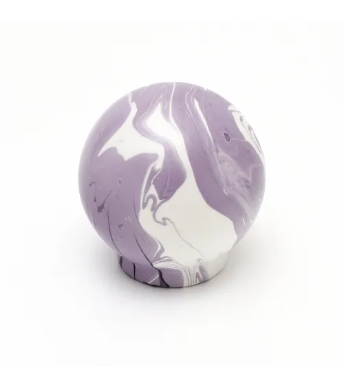 Furniture knob in Aubergine Beech wood - design handle
