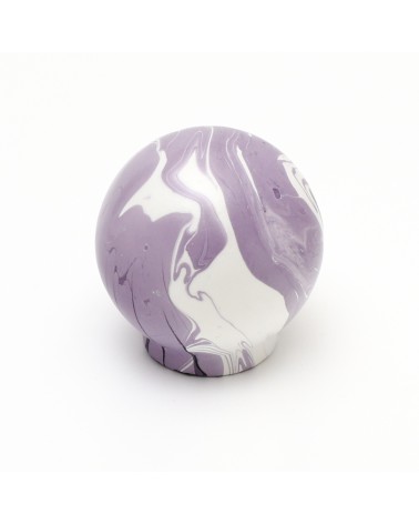 Furniture knob in Aubergine Beech wood - design handle