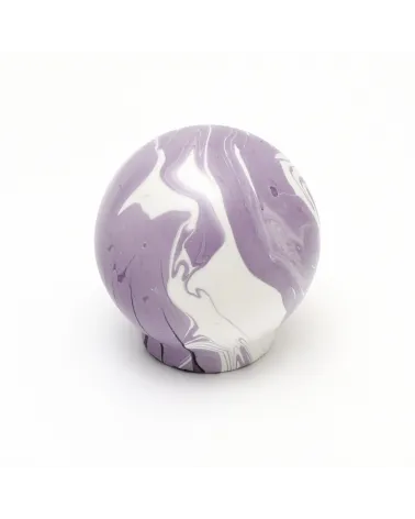 Furniture knob in Aubergine Beech wood - design handle