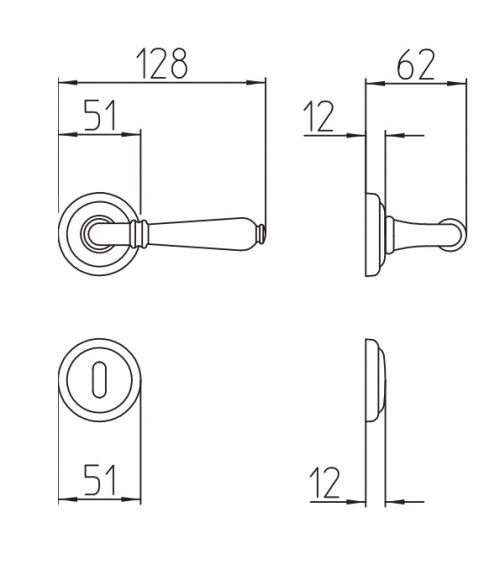 Modern Mandelli Sevilla door handle designer handle