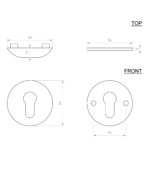 CDF door rosette PZ-security key