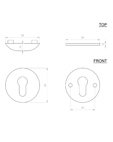 CDF door rosette PZ-security key