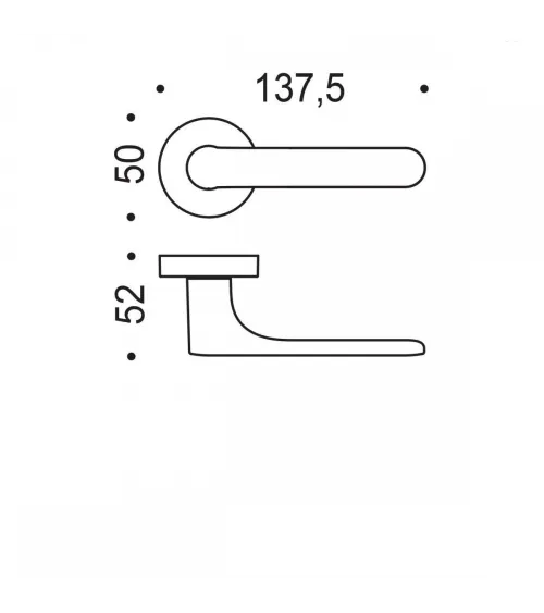 Raspberry pink coloured door handle - Moon One Round
