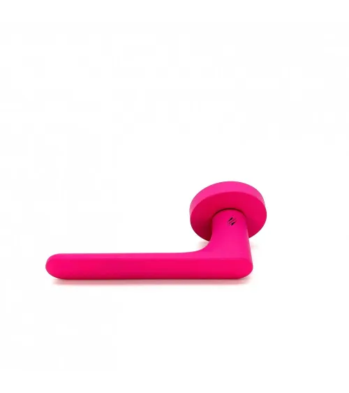 Raspberry pink coloured door handle - Moon One Round