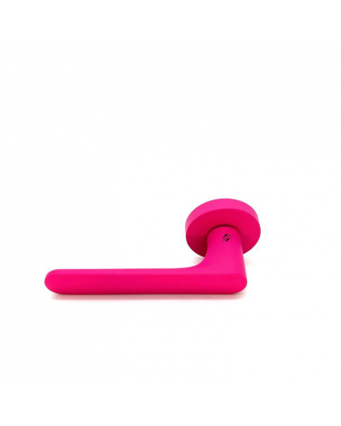 Raspberry pink coloured door handle - Moon One Round