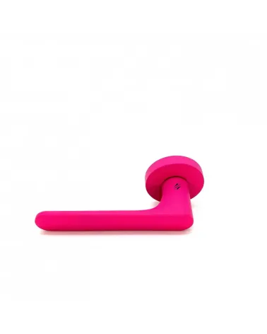 Raspberry pink coloured door handle - Moon One Round