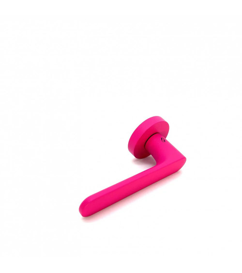 Raspberry pink coloured door handle - Moon One Round