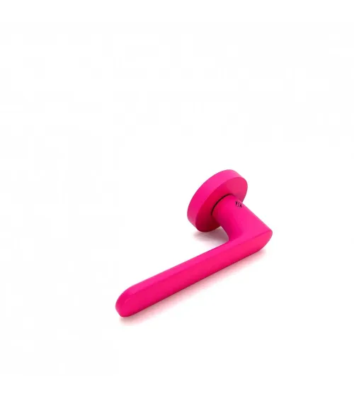Raspberry pink coloured door handle - Moon One Round