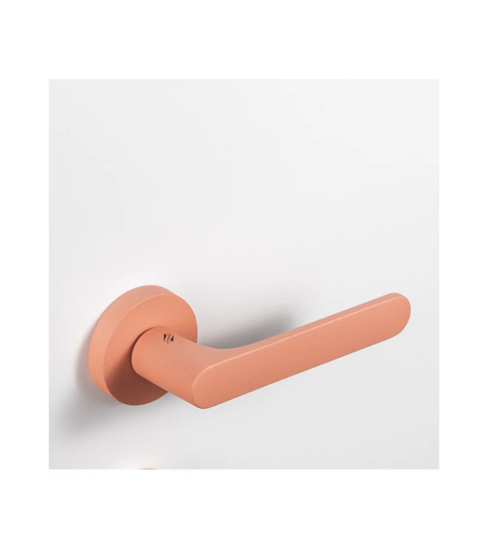 Old rose coloured door handle - Moon One Round