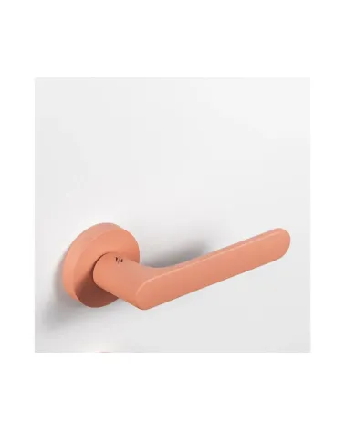 Old rose coloured door handle - Moon One Round