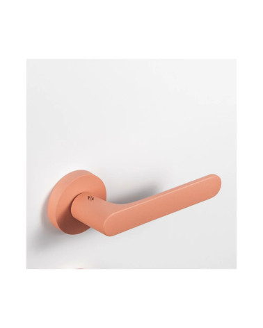 Old rose coloured door handle - Moon One Round