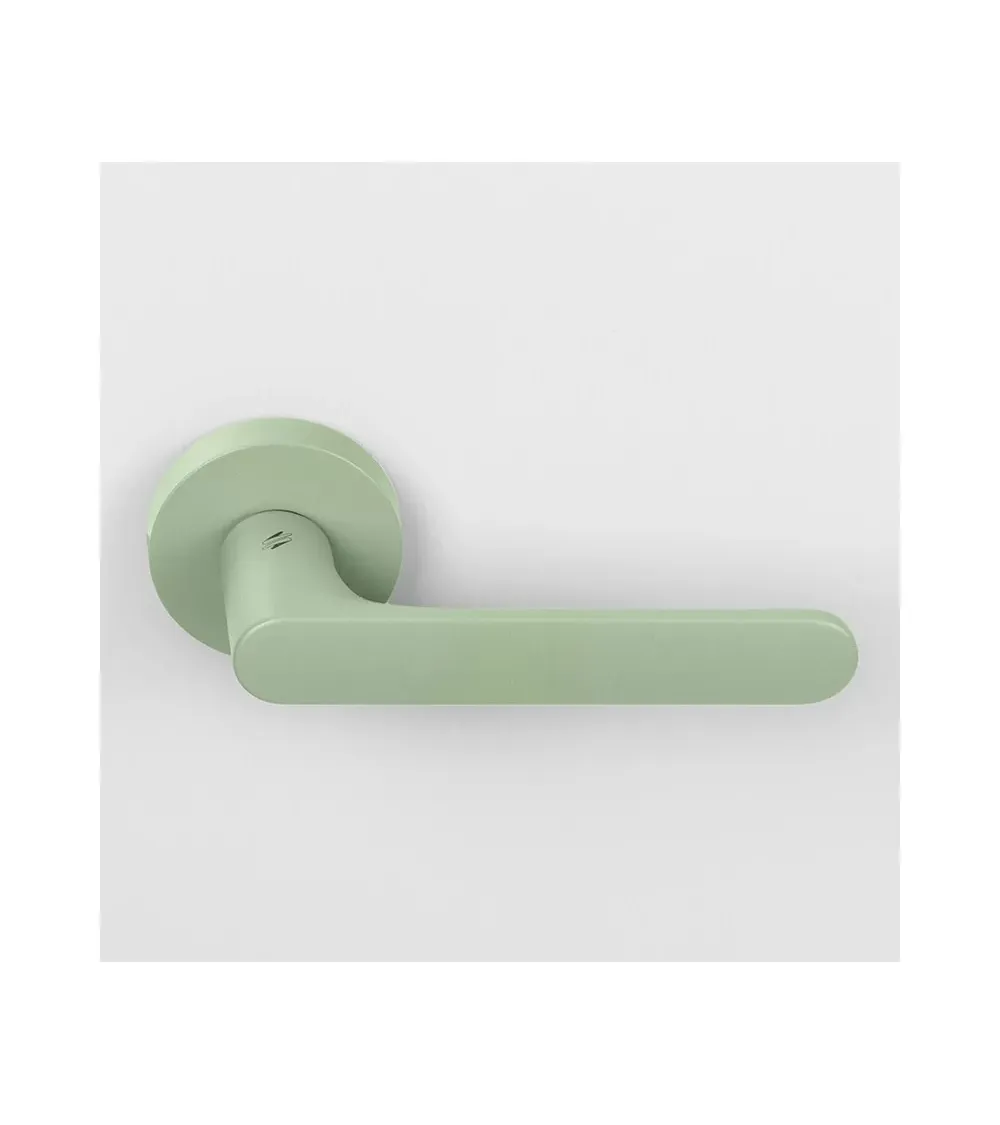 Sage green coloured door handle - Moon One Round