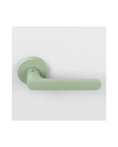 Sage green coloured door handle - Moon One Round