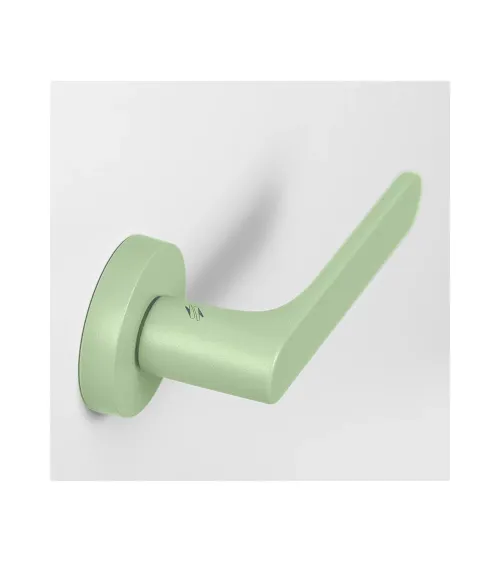 Sage green coloured door handle - Moon One Round