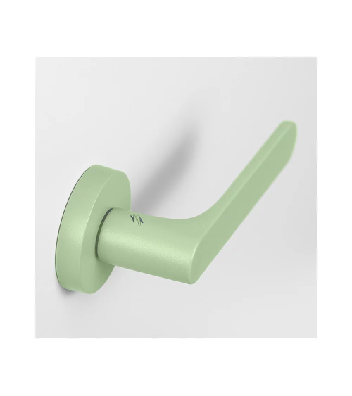 Sage green coloured door handle - Moon One Round