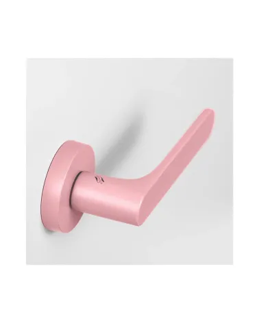 Antique rose coloured door handle - Moon One Round