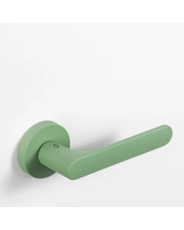 Petit pois green coloured door handle - Moon One Round