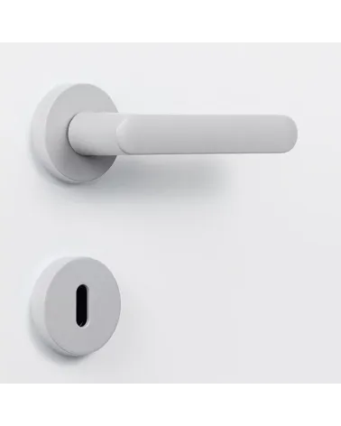 Light grey coloured door handle - Moon One Round