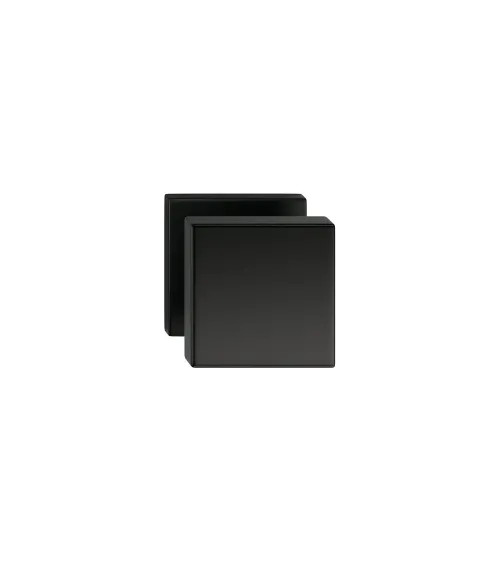 Black AEGIS square door knob - designer handle