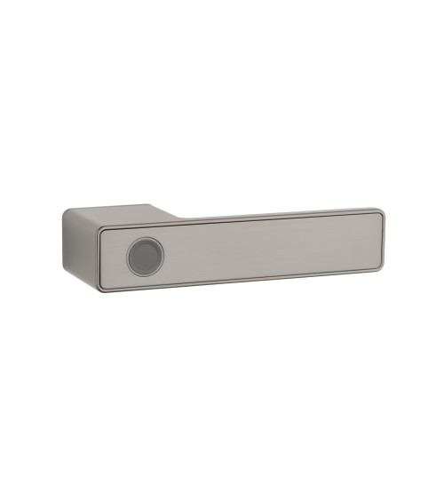 MAHONIA modern electronic door handle designer handle for right-handed held by a hand