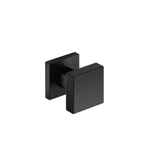 Black AEGIS square door knob - designer handle