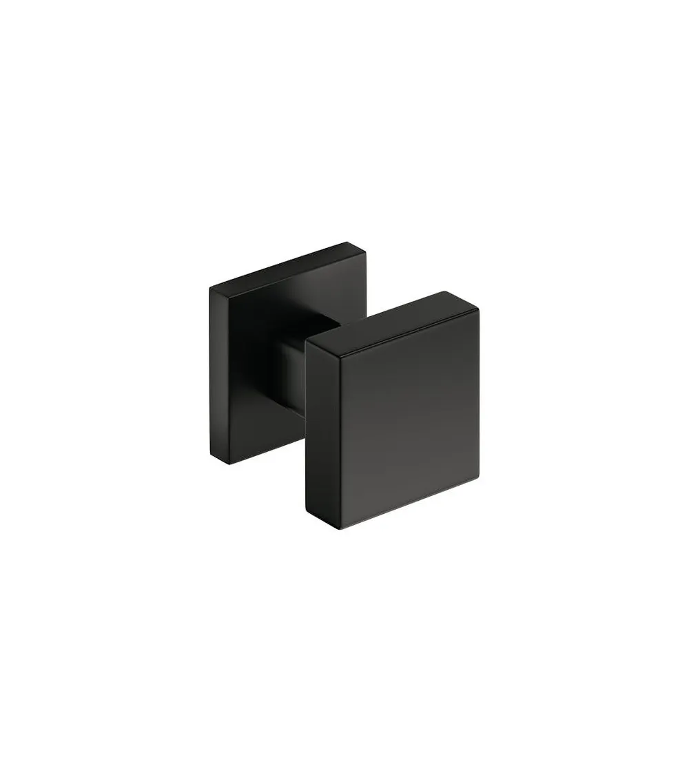 Black AEGIS square door knob - designer handle