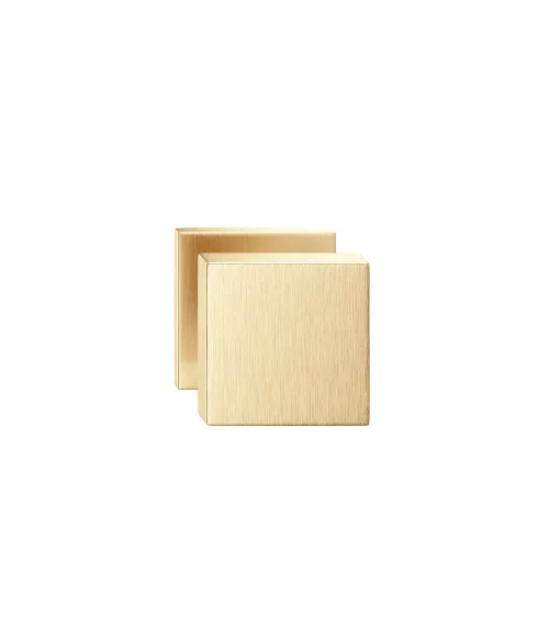 Matte gold AEGIS square door knob - designer handle