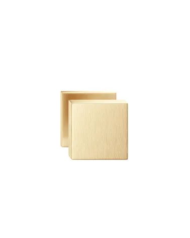 Matte gold AEGIS square door knob - designer handle