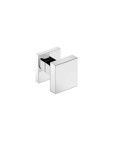 Polished chrome AEGIS square door knob - designer handle