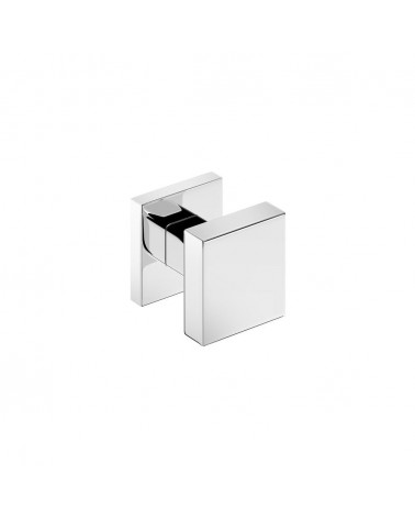 Polished chrome AEGIS square door knob - designer handle
