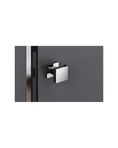 AEGIS square polished chrome door knob - designer handle