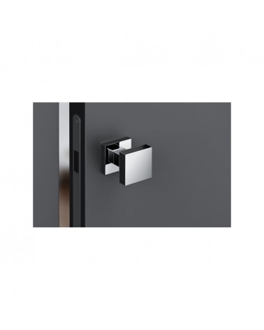 AEGIS square polished chrome door knob - designer handle