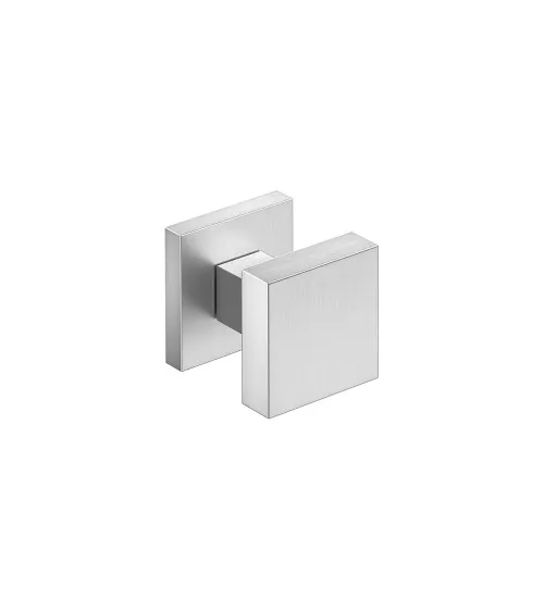 AEGIS square brushed chrome door knob - designer handle