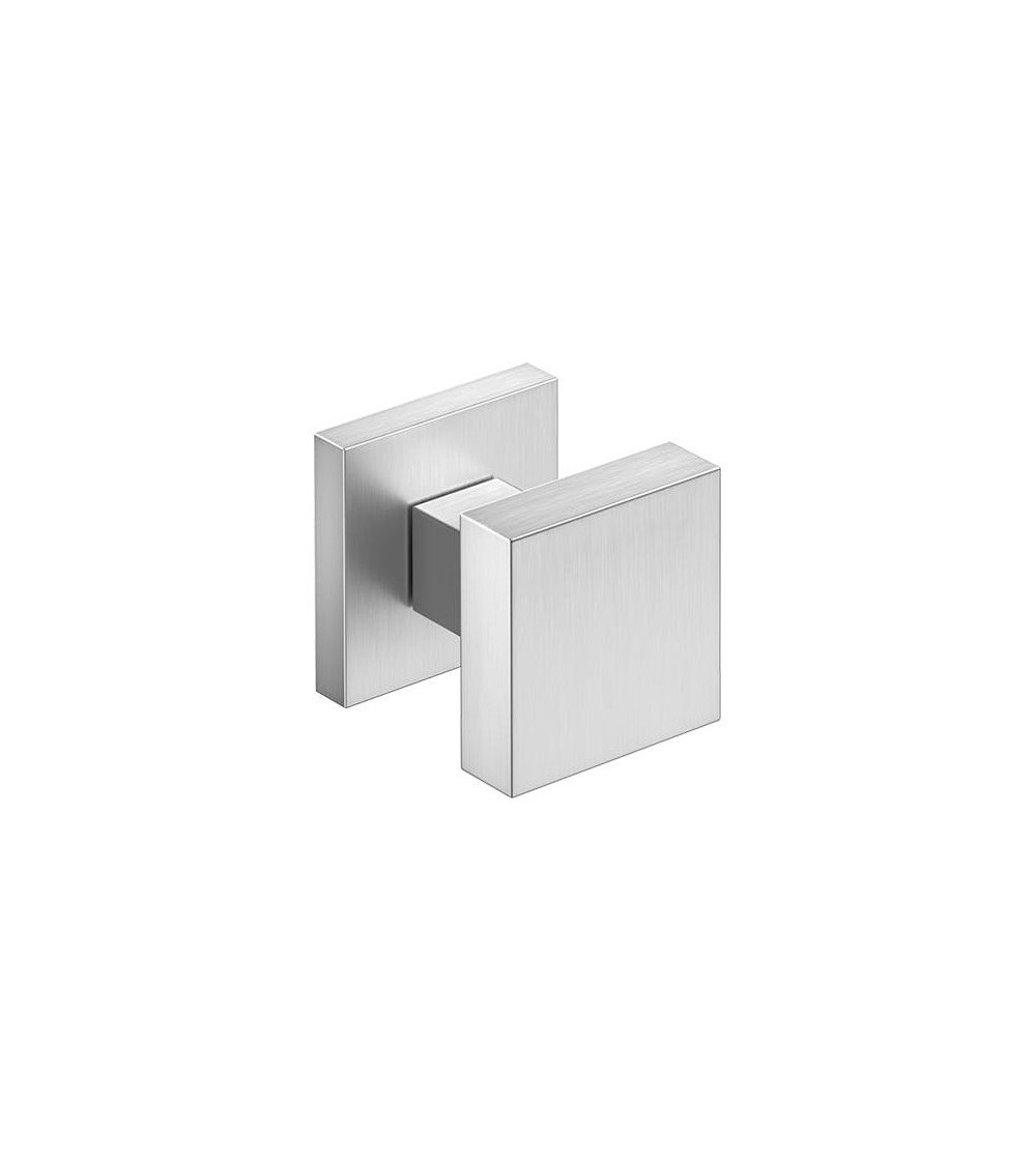 AEGIS square brushed chrome door knob - designer handle