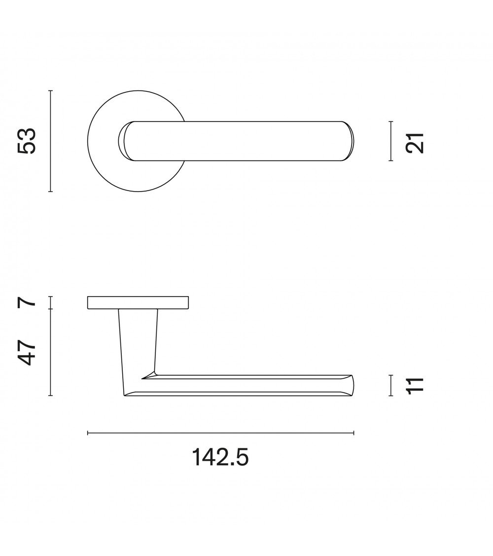 FRAGOLA polished gold door handle design handle