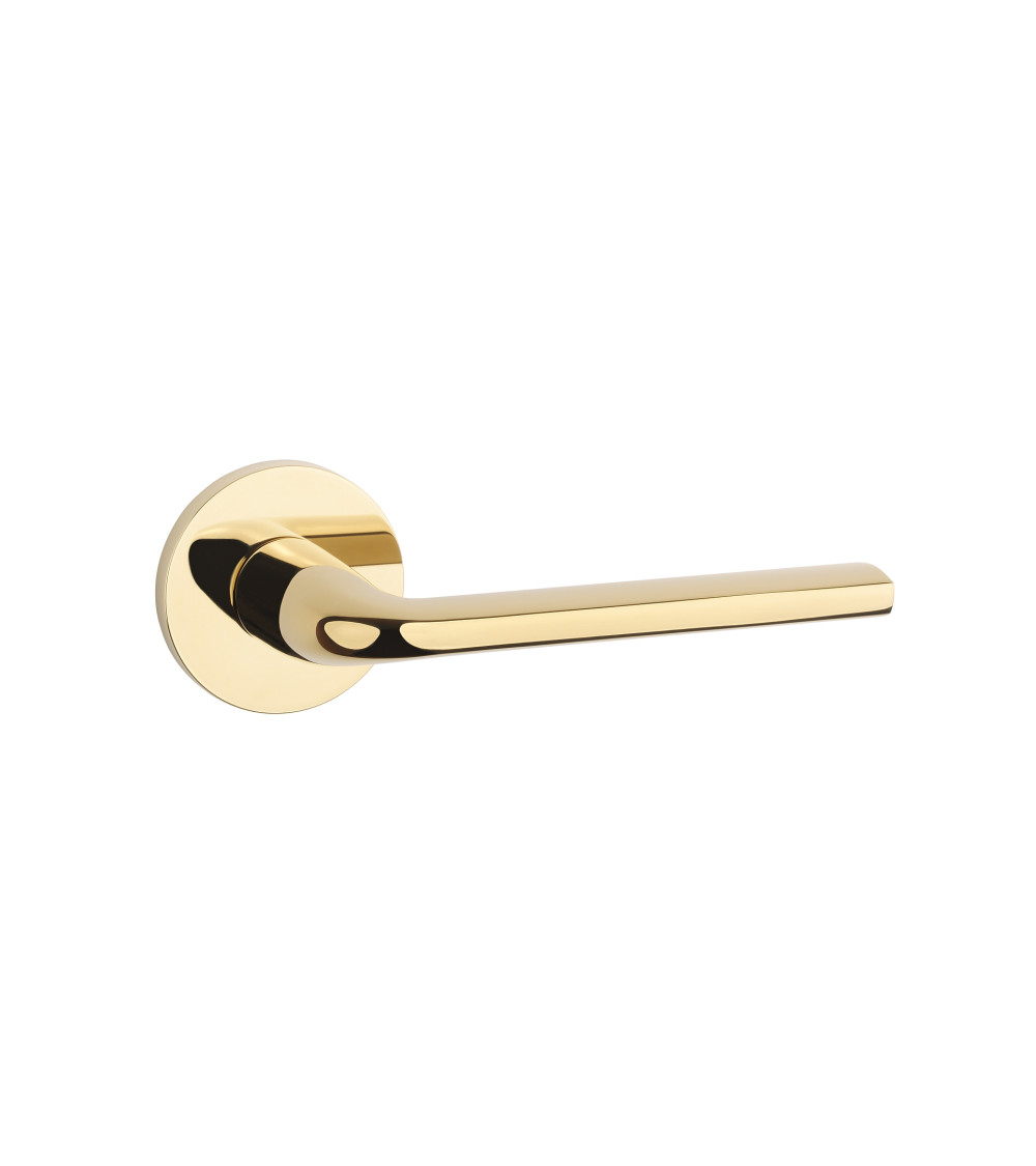 OLEANDRO polished gold door handle designer ironmongery