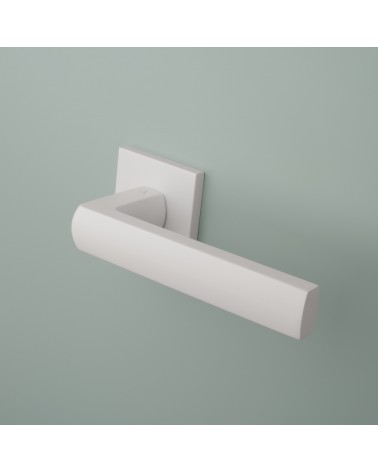HOSTA door handle design ironmongery colour 5 mounted on a door