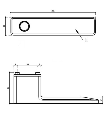 MAHONIA access control door handles with fingerprint reader