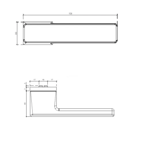 BRISA satin nickel door handle designer handle