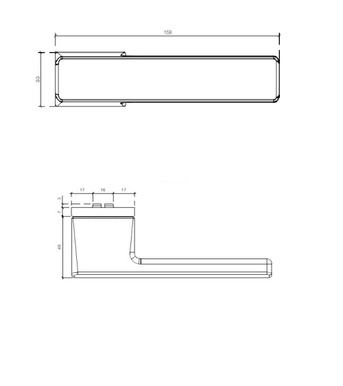 Polished chrome BRISA design door handle