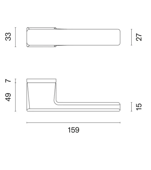 BRISA satin nickel door handle designer handle